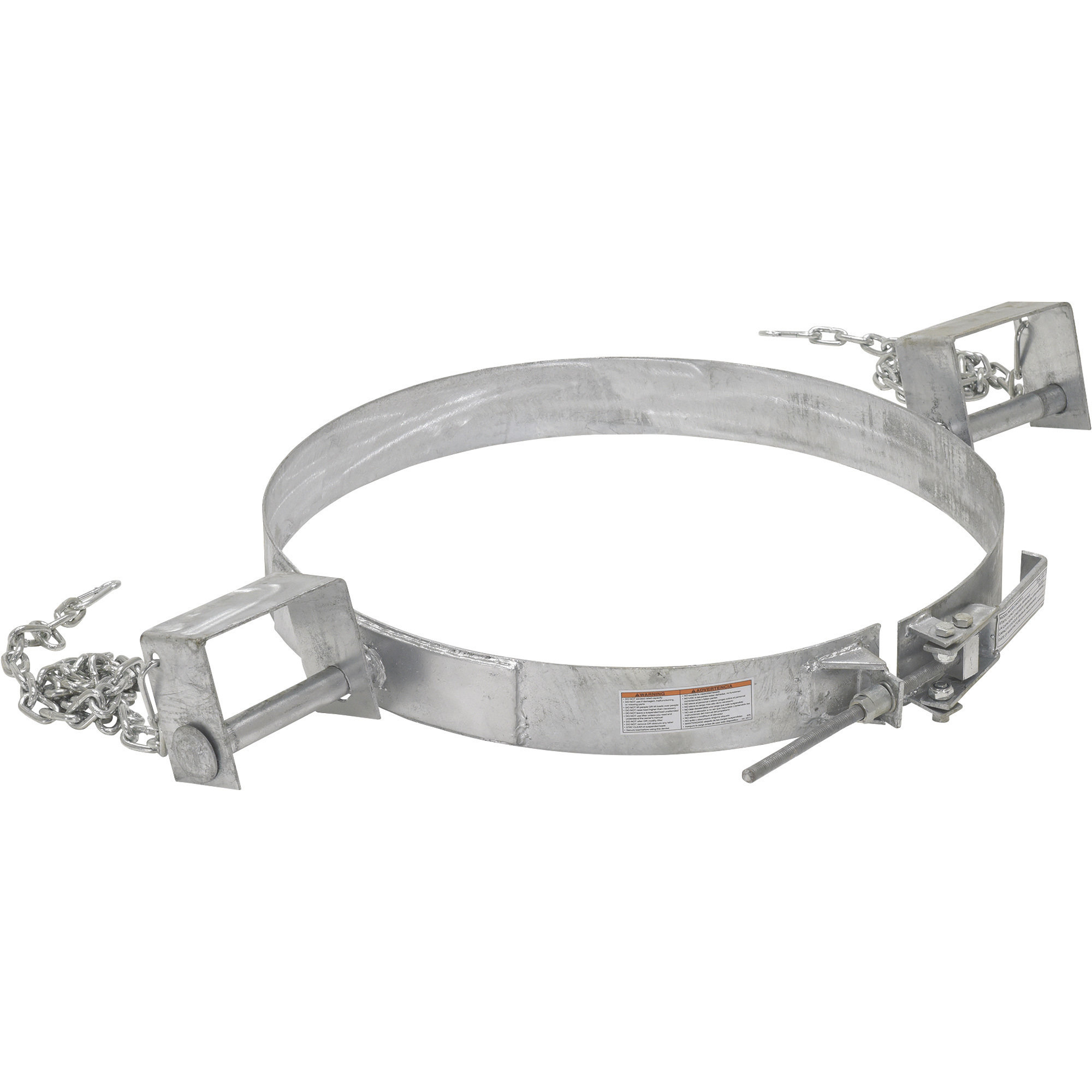 Vestil Tilting Drum Ring - 55-Gallon, Galvanized Steel, 1200-Lb. Capacity, Model# TDR-55-G